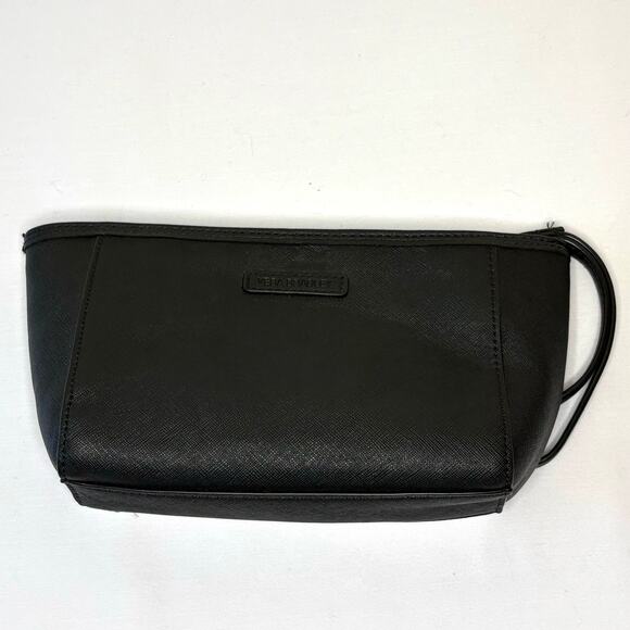 Vera Bradley Laser Cut Flowerlines Wristlet Black White Faux Leather NWOT - Picture 2 of 13